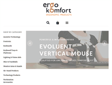 Tablet Screenshot of ergokomfort.com